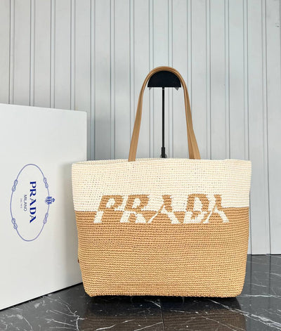 PRADA-RAFIA TOTE