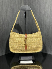 YVES SAINT LAURENT-5 À 7 Raffia Hobo