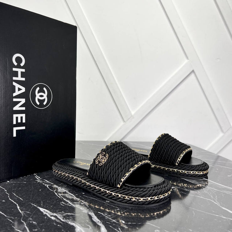 CHANEL-Chanel Rope Slippers