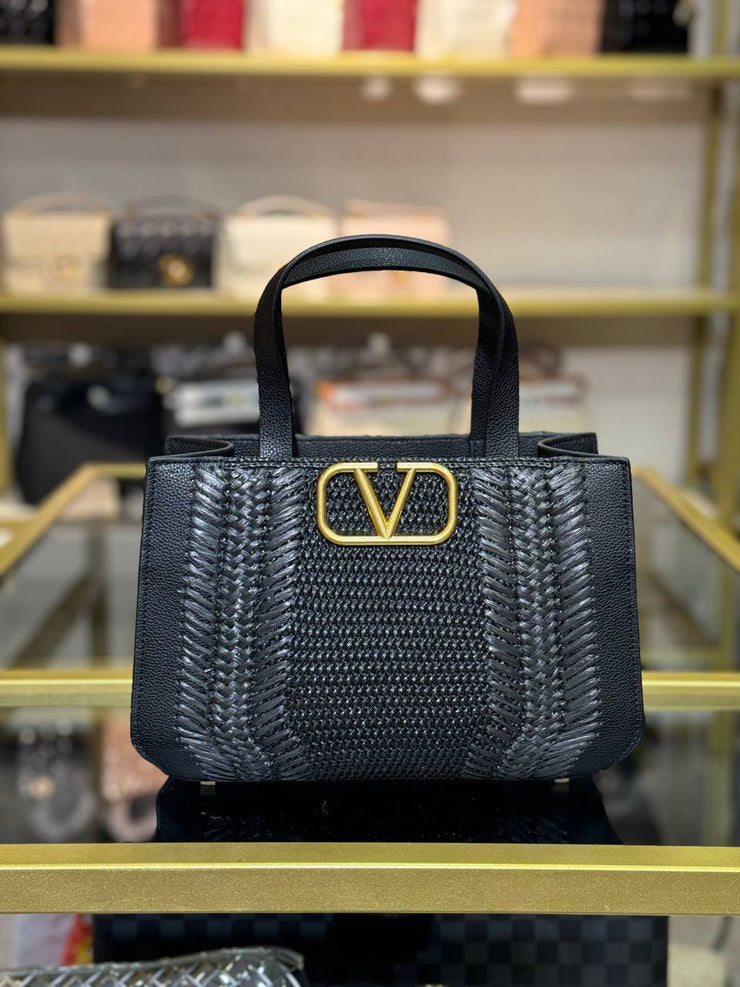 VALENTINO GARAVANI-Raffia Tote