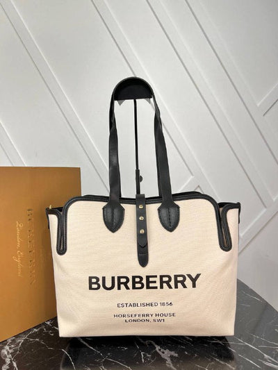 BURBERRY-Shopping Canvas Bag  35x30 cm