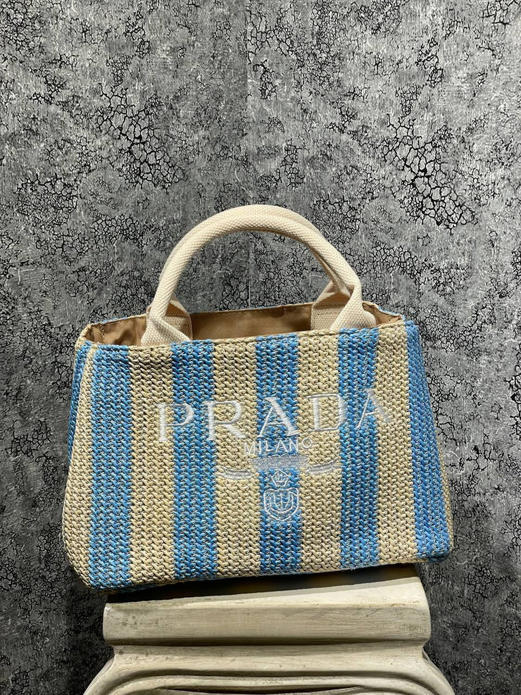 Prada Raffia Tote Bag